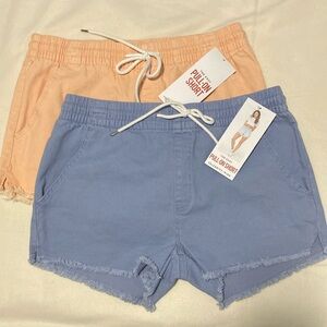 2 pairs of New Celebrity Pink Pull On Denim Shorts